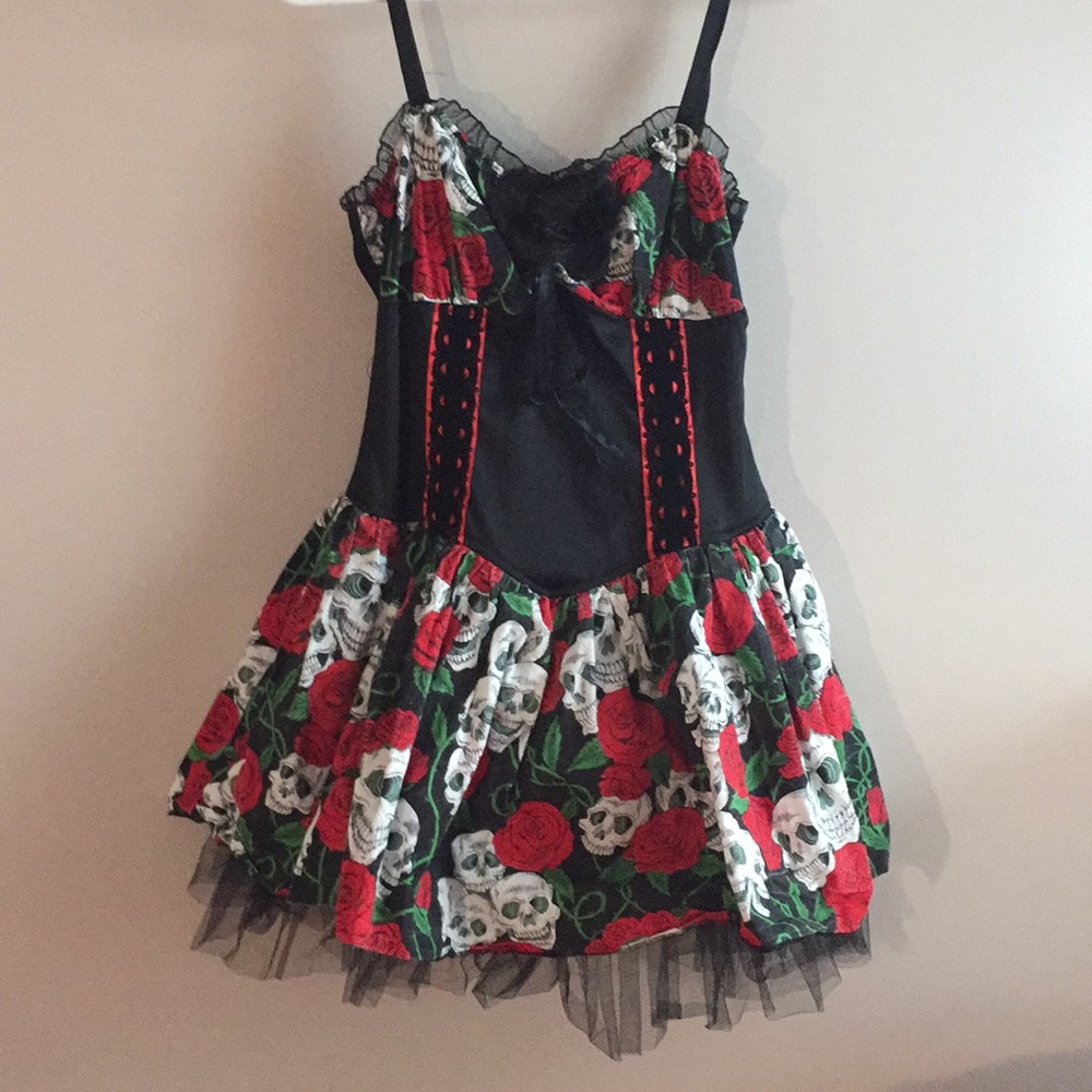 Lip Service Skull Corset Dress